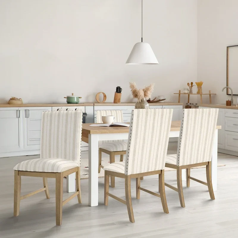 Upholstered Wood Apron Dining Chair - Set of 2