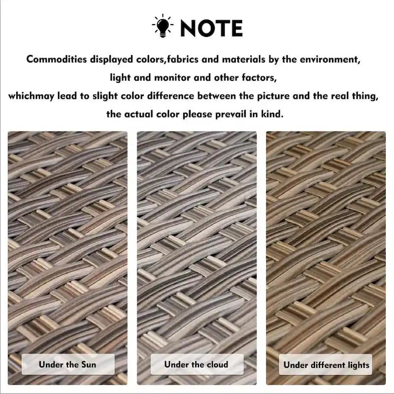 XIZZI 6-piece Patio Wicker Furniture Set with Fire Pit Table