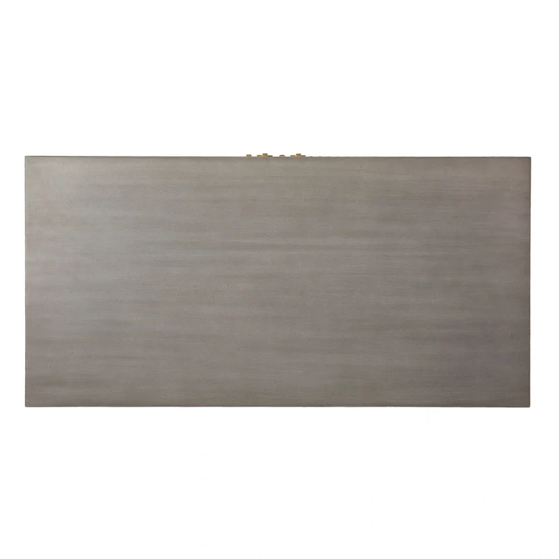 Laurelvale Grey Wood Cabinet w/ Goldtone Legs/Pulls