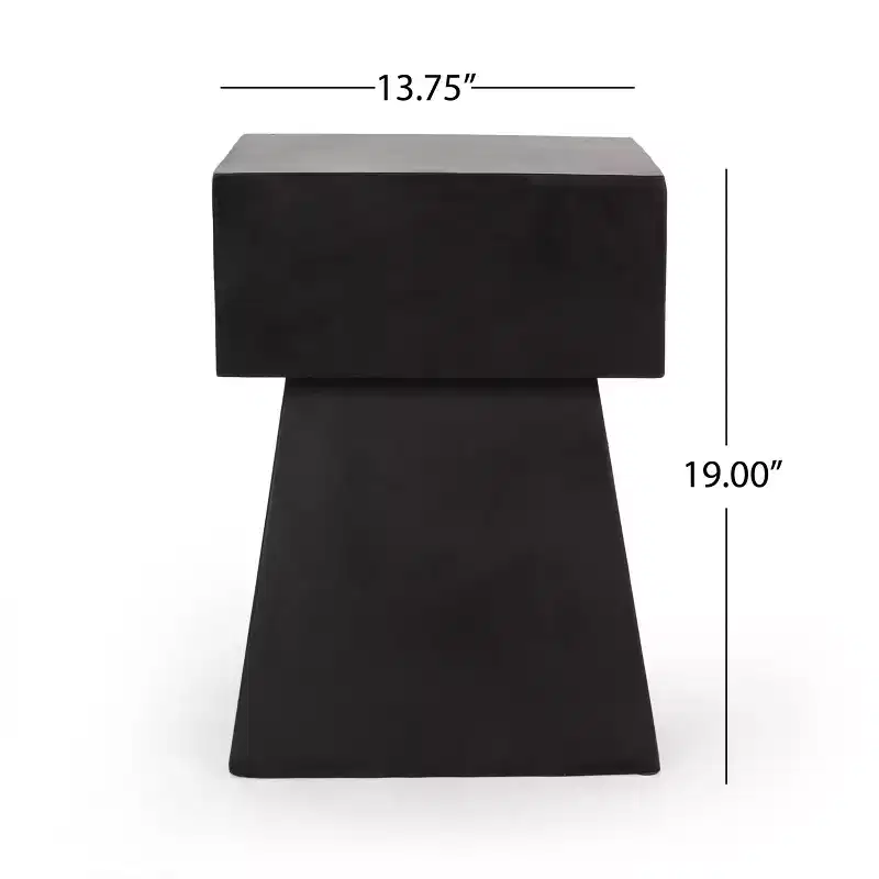 Christopher Knight Home Aesop Modern Patio Lightweight Concrete Side Table
