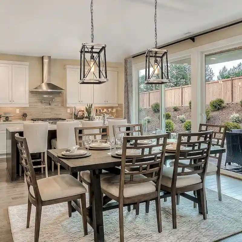 Farmhouse 1-light Distressed Wood Square Lantern Pendant