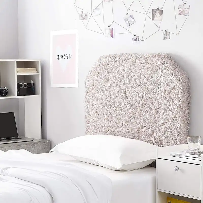 College Headboard with Legs - Plush Texture