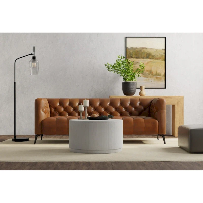 Krissa 30  Round Mango Wood Coffee Table