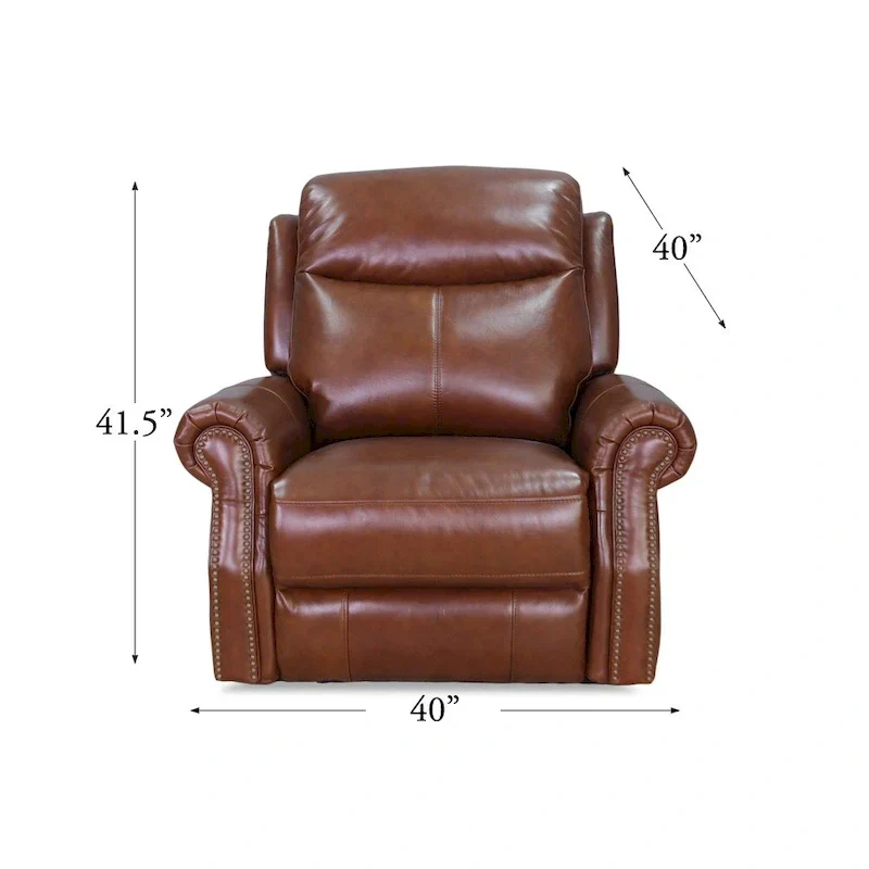 Hydeline Royce Zero Gravity Power Recline and Headrest Top Grain Leather Recliner