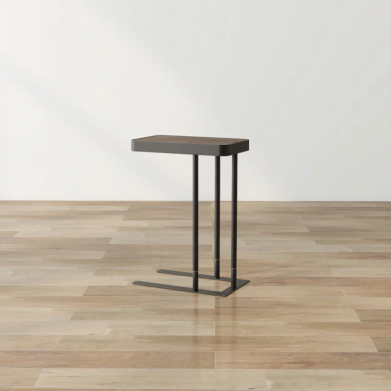 Schofield Industrial 20-inch Metal C-Shape Slide-open Top Side Table by Furniture of America