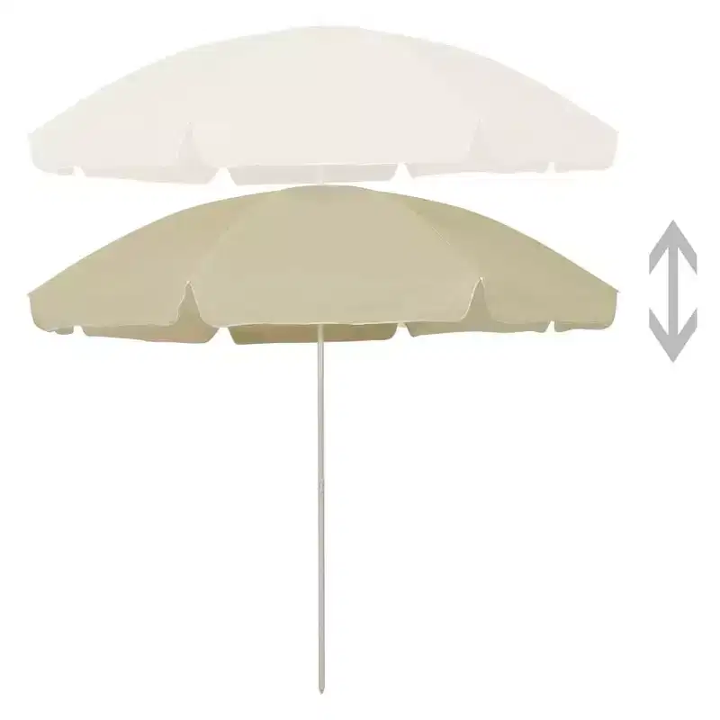 vidaXL Beach Parasol Sand Yellow 118.1