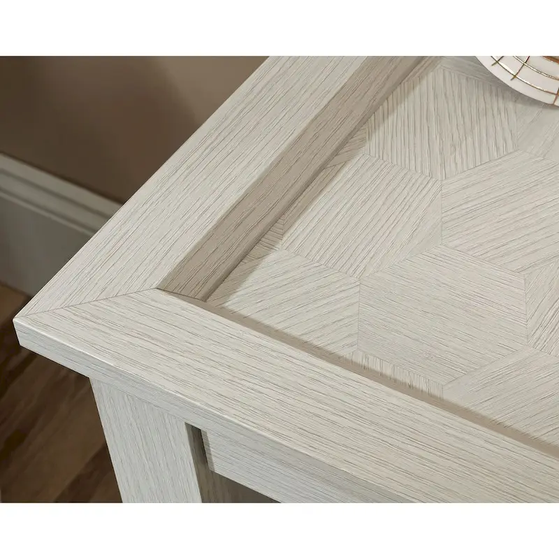 Glacier Oak Single Pedestal Desk with File Drawer