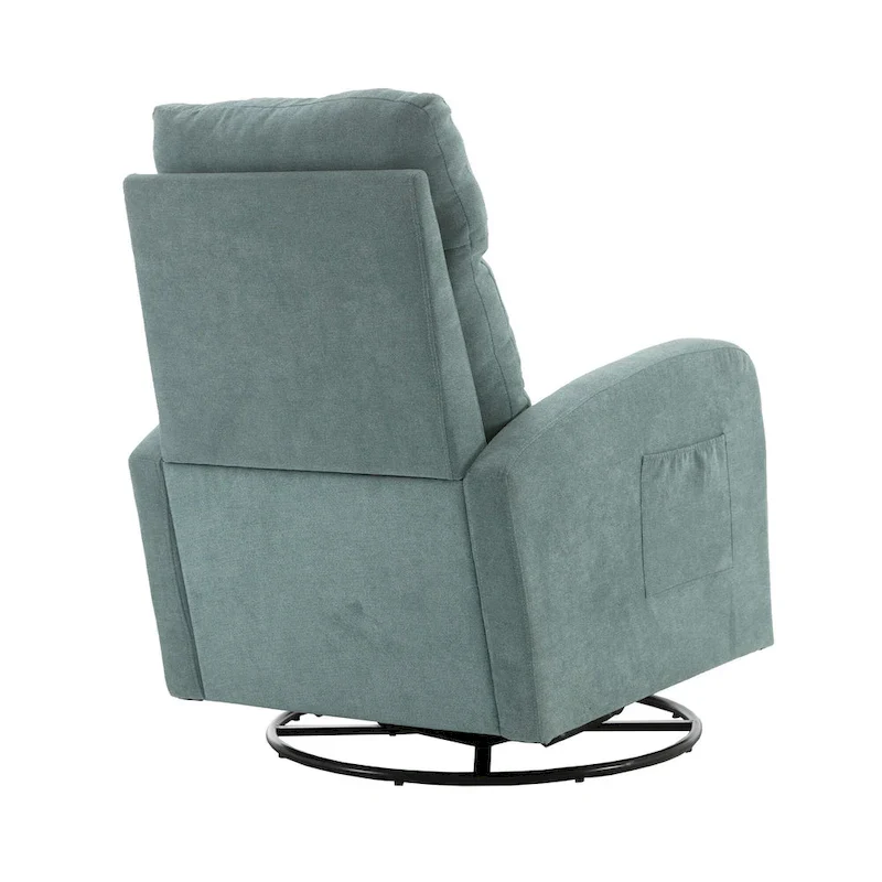 Upholstered Swivel Glider Rocking Chair
