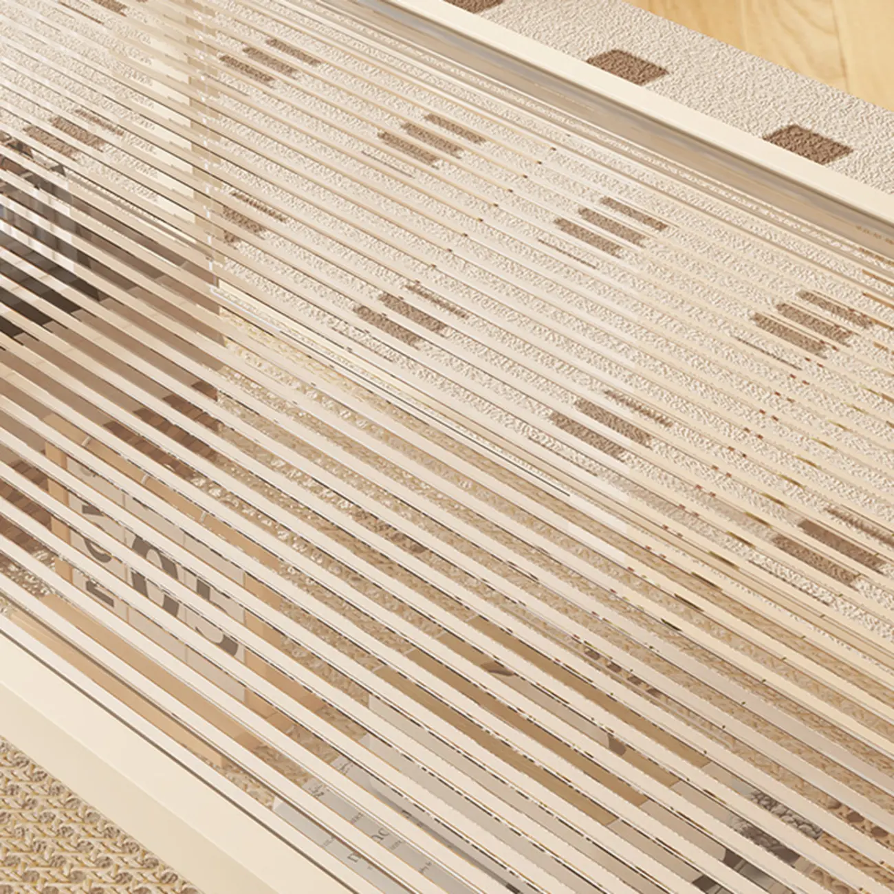 Modern White Rectangle Glass Coffee Table with Shelf