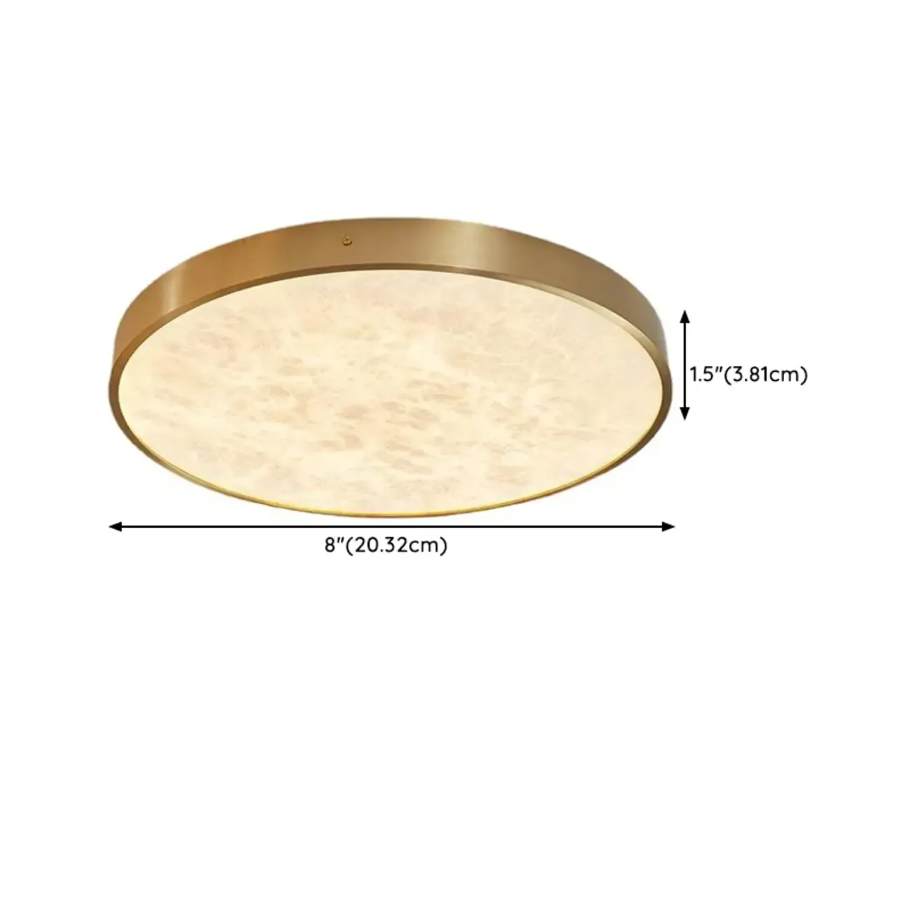 Gold Stone Circle LED Flush Mount Ceiling Light