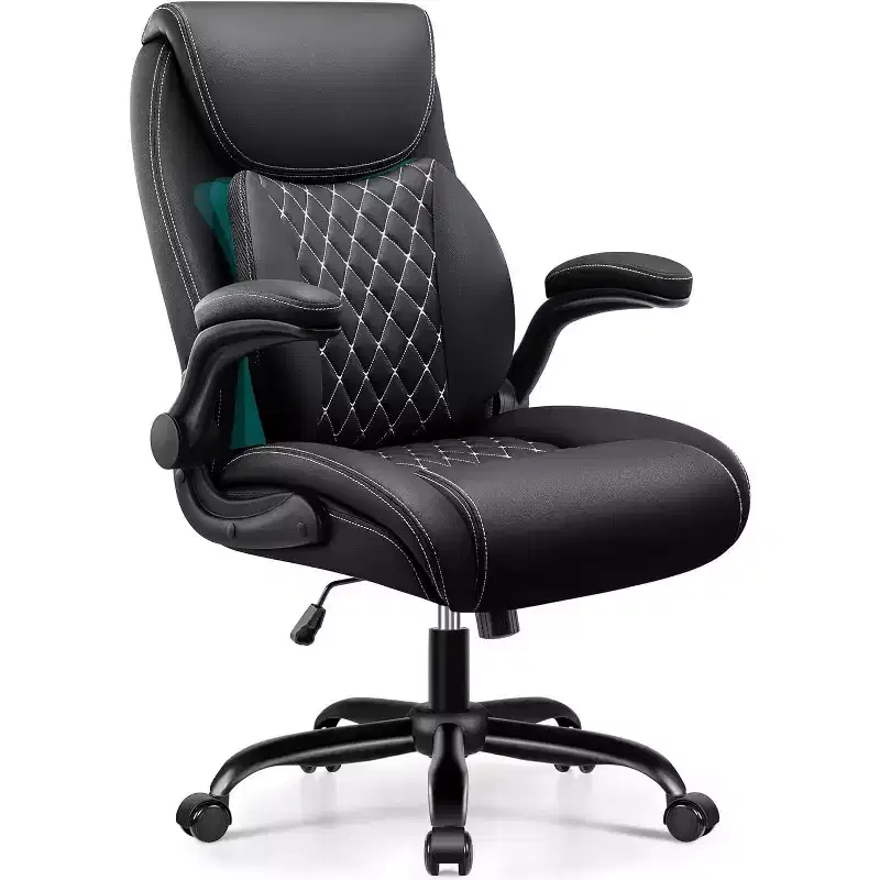 BALHAM TRADE-Ergonomic Office Chair with Lumbar Support Adjustable Armrests Wheels for Back Pain Relief