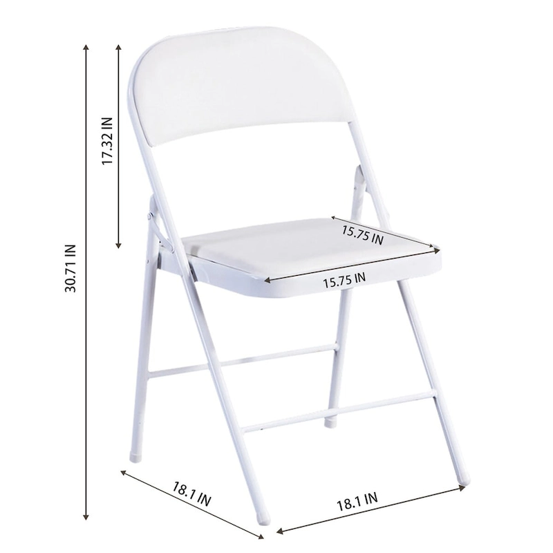Commercialine Padded Folding Chair (Set of 4)