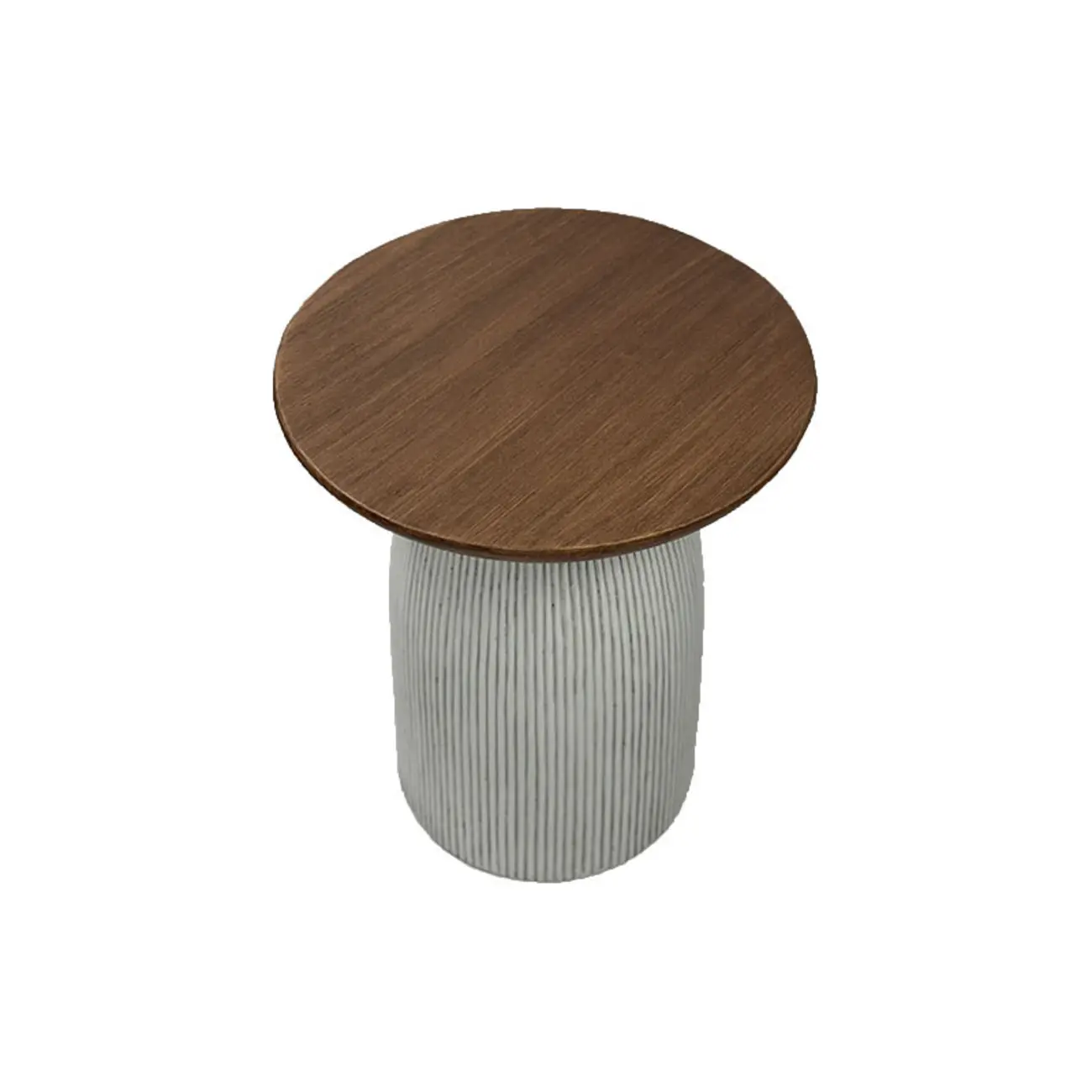 Living Room Brown Round Pedestal End Table