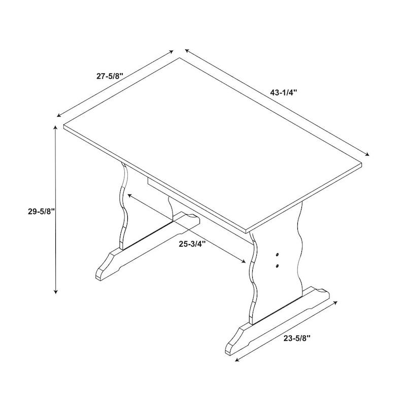 Linon Riki Family Dining Table Dark Brown