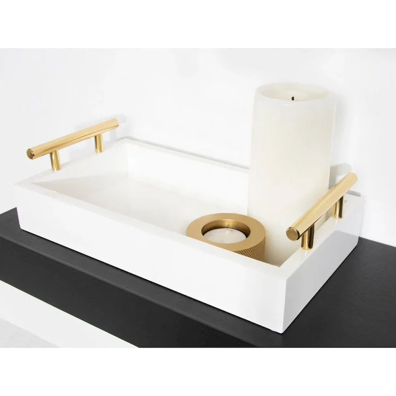 Kate and Laurel Lipton Rectangle Wood Tray Set - 2 Piece