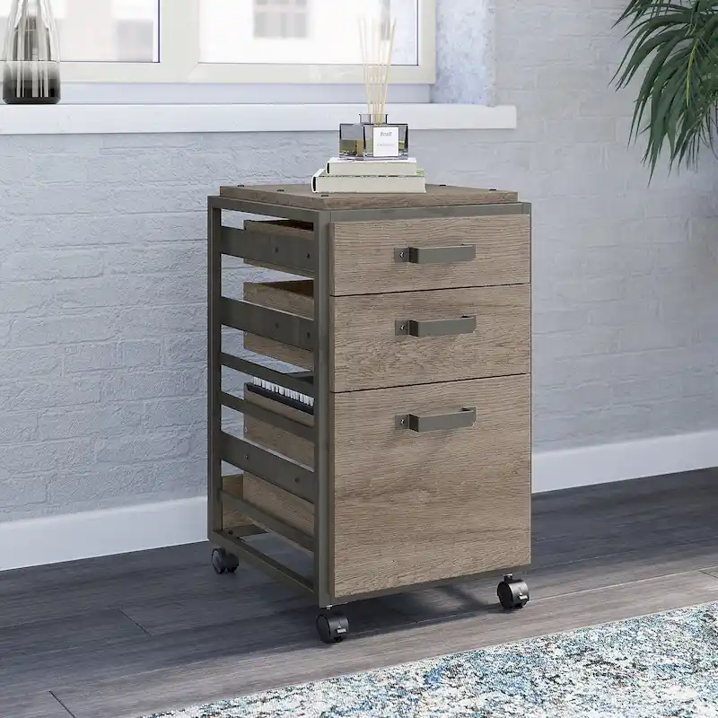 Refinery 3-drawer Mobile File Cabinet