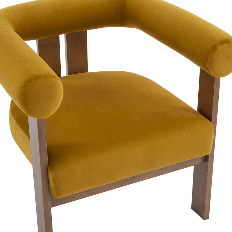 Gilbert Modern Upholstered Round Arm Accent Chair
