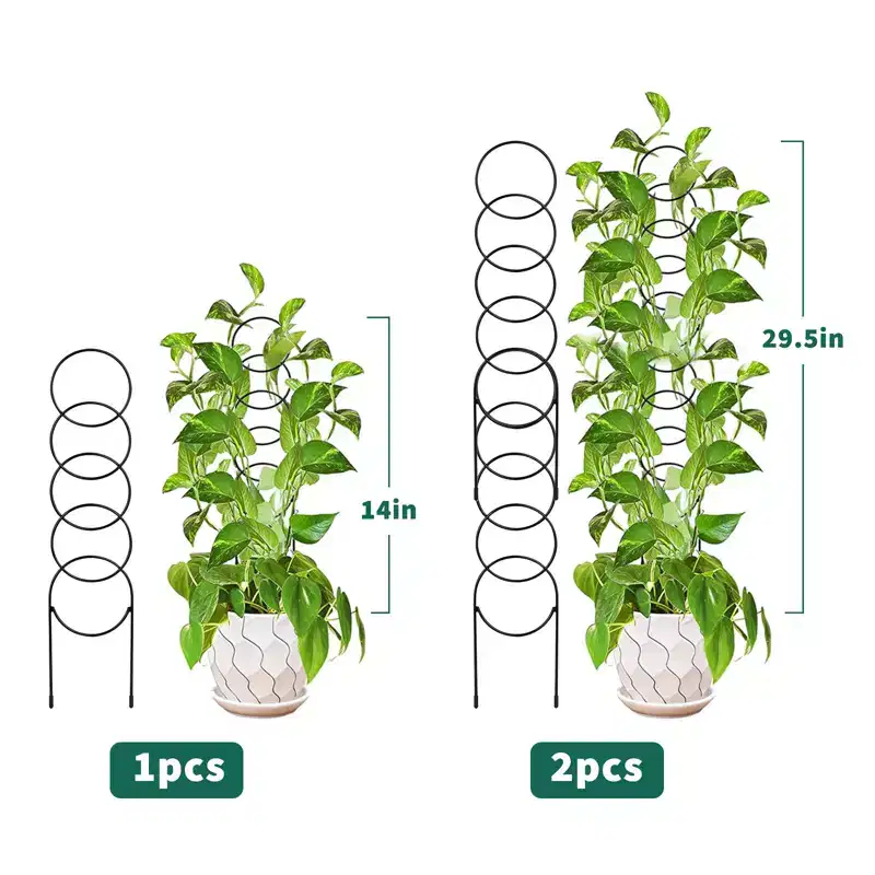 12 Pcs Small Trellis for Potted Plants, Heavy Duty Sturdy Metal Trellis Rustproof Houseplant Support