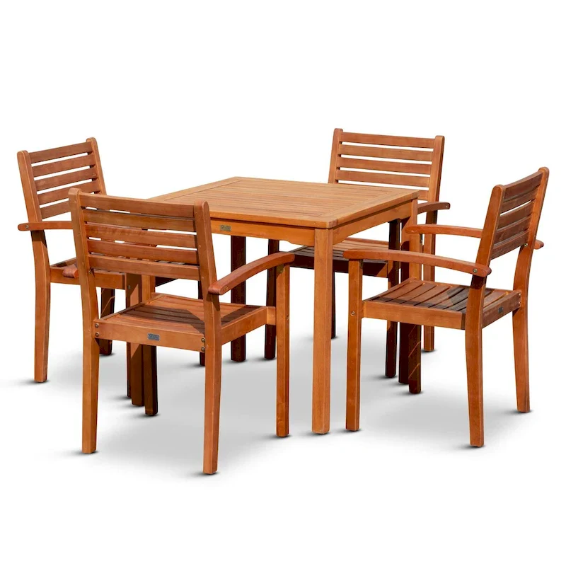 DTY Outdoor Living Leadville 5-Piece Eucalyptus Dining Set