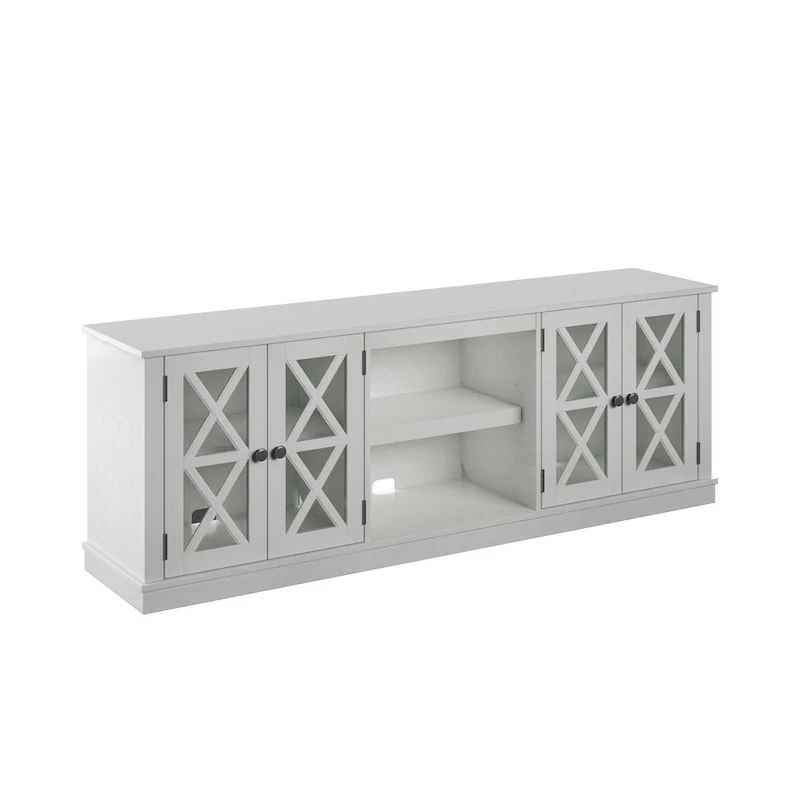 White Barn Door TV Stand for TVs up to 80
