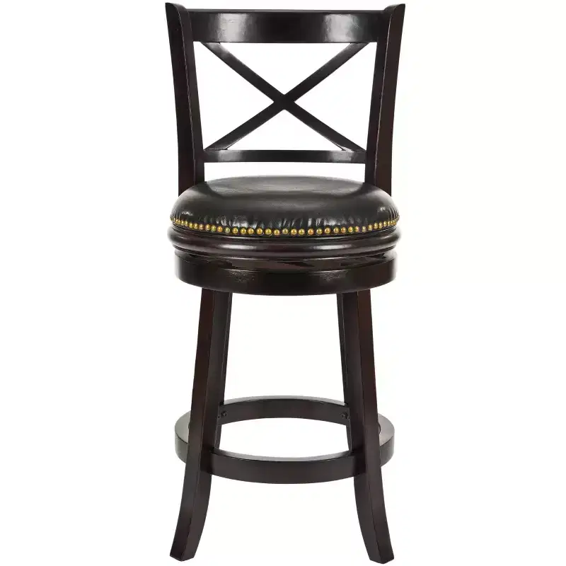 Butler Counter Stool - FOX7003 - Cappuccino/Black - Safavieh Couture