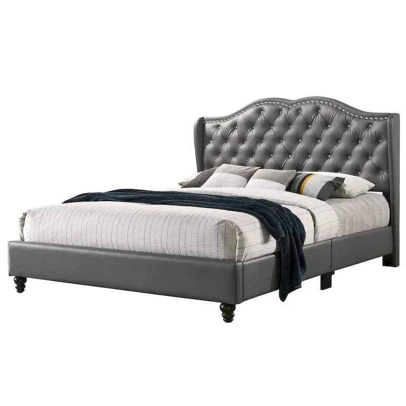 Joy Jewel Tufted Upholstered Bed
