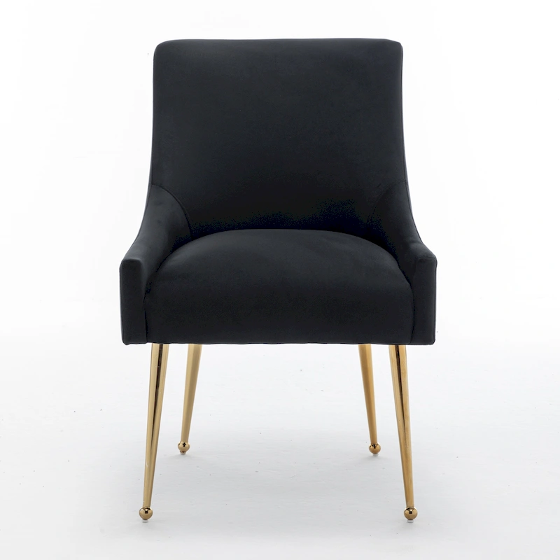 SEYNAR Velvet Upholstered Dining Chair Set of 6, Modern Glam Armless Side Chair