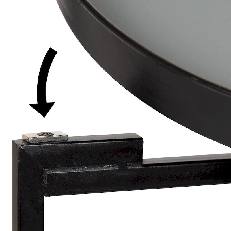 Kate and Laurel Celia Round Metal Tray/ Foldable Accent Table - 14x14x25.75