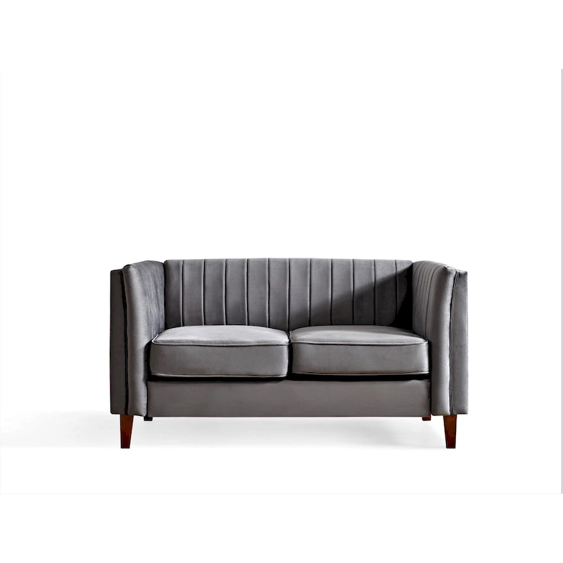 Line Tufted Square Design Loveseat