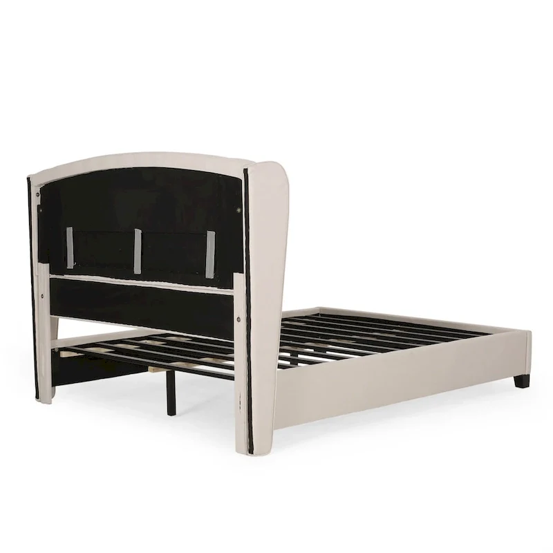 Costello Upholstered Tufted Fabric Queen Bed Set by Christopher Knight Home