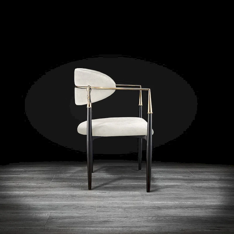 Roubi Gold Stainless Steel Dining Chair