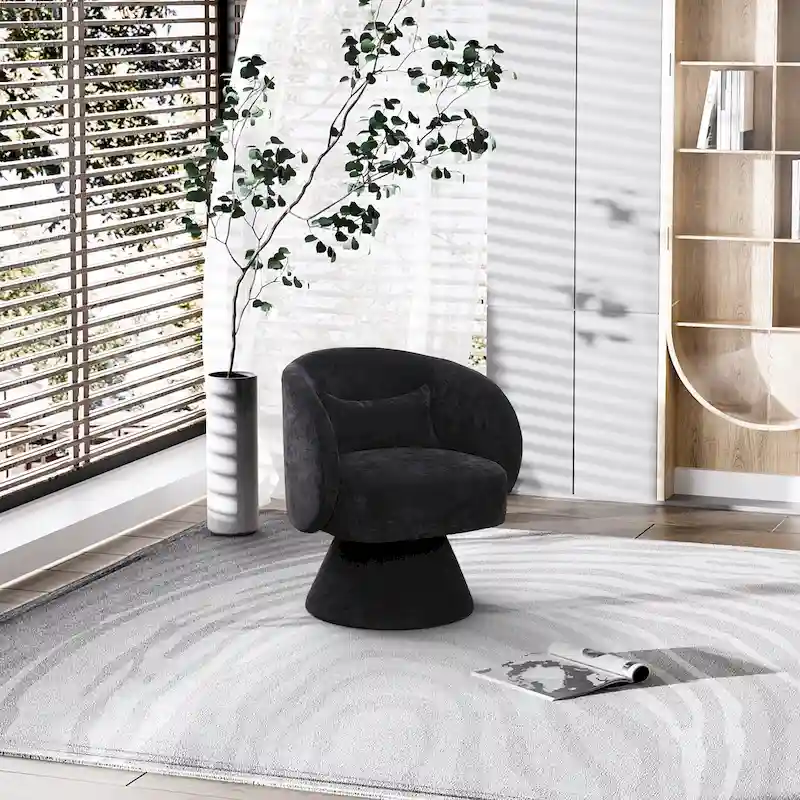 Ouyessir 360 Degree Modern Swivel Cuddle Barrel Sofa Chairs