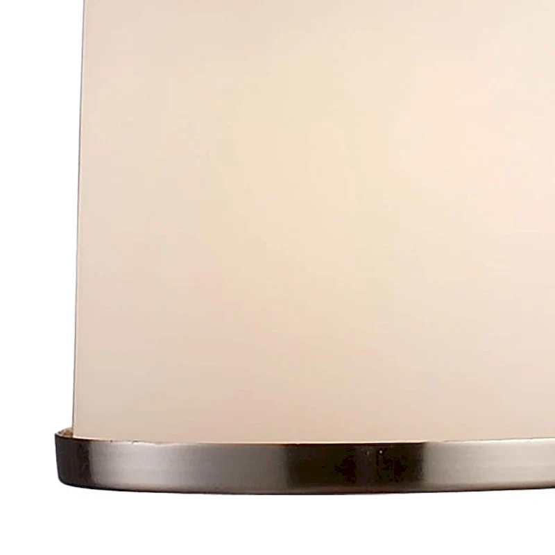 Elk Home Brooksdale Satin Nickel With White Glass 1 Light Pendant