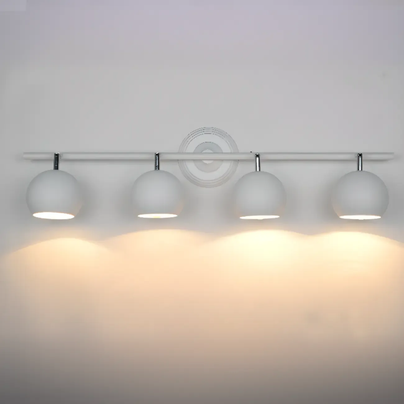 Adjustable Modern Linear Iron Globe Track Wall Sconce