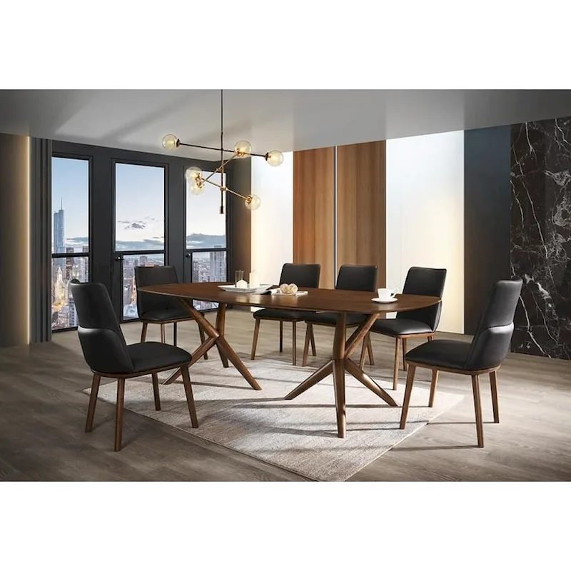 Brown Rectangular Dining Table, Seats 8