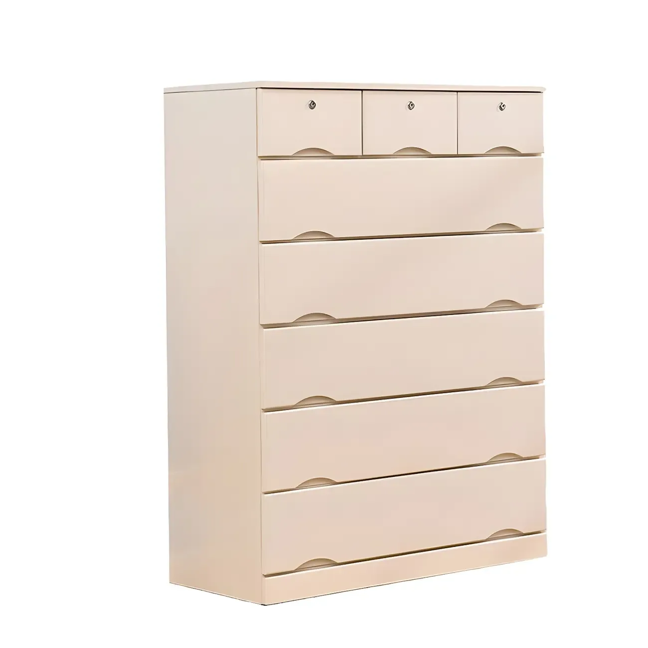 Stylish White Wooden Dressers with Soft Close Drawers