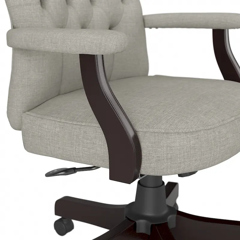 Key West High Back Tufted Office Chair with Arms by Bush Furniture