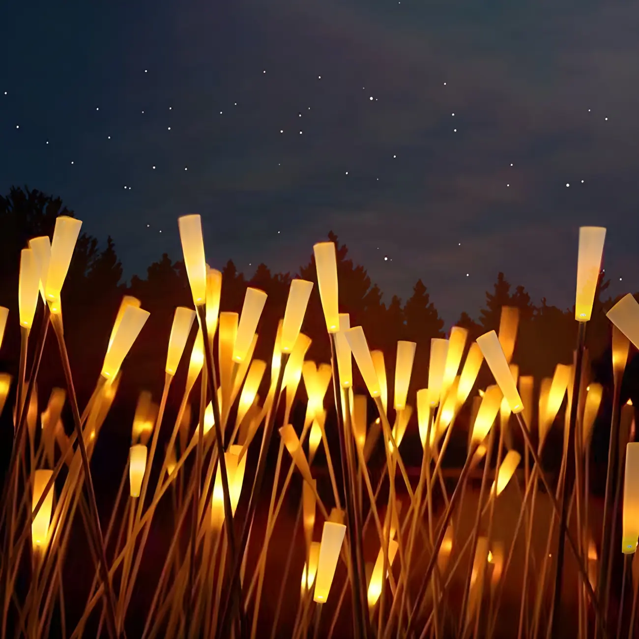 Minimalism Reed Shaped Acrylic Warm Glow Landscape Lighting