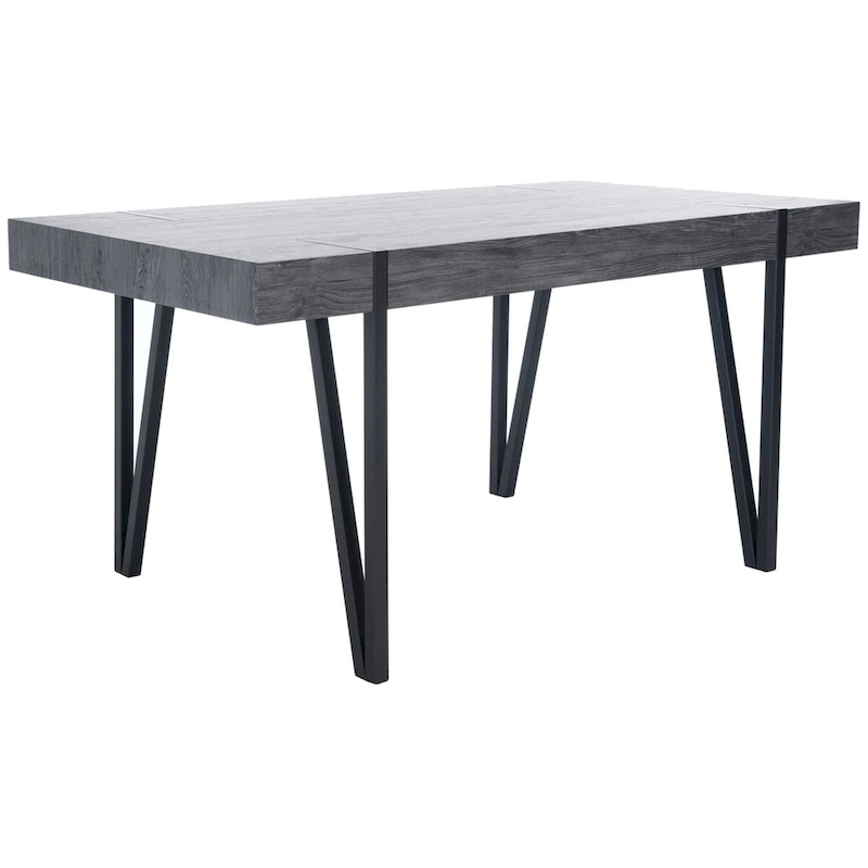 SAFAVIEH Asal Mid-Century Industrial Rustic Dining Room Table - 59.1 W x 35.4 L x 29.5 H - 59Wx35Dx30H