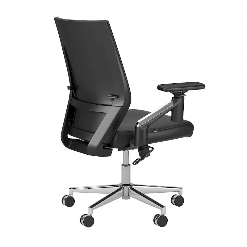 Cabot Mid Back Leather Office Chair by Bush Furniture