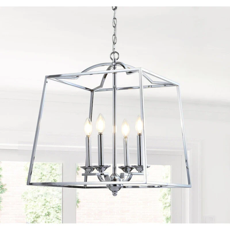 Virginia 14.5  3-light Metal LED Pendant, Chrome by JONATHAN Y
