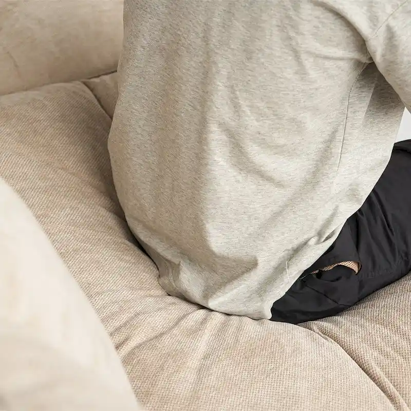 Classic Modern Linen Sectional Modular Sofa 4-Seater Down Filled Cloud Couch with Cushions