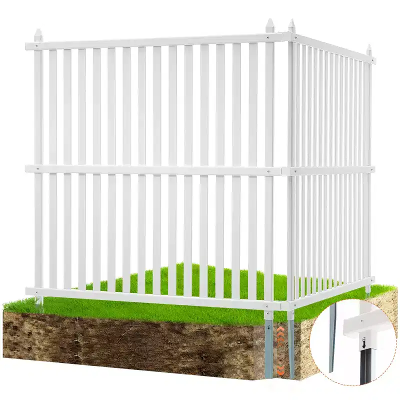VEVOR 48 W x 48 H Vinyl Privacy Fence Panels, Air Conditioner Fence, Outdoor Privacy Screens for Trash Can, Pool Equipment Enclosure