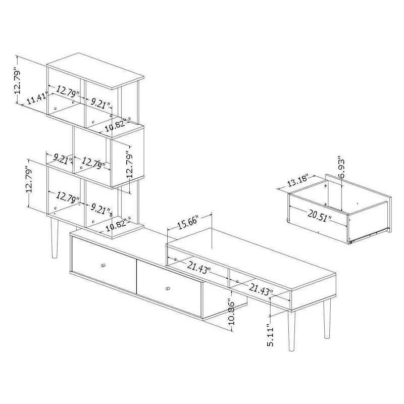 Carson Carrington Sakskobing Mid-century Medium Brown Wood TV Stand