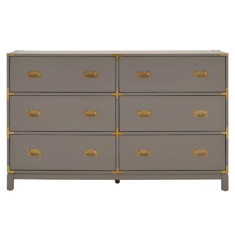 Kedric 6-Drawer Gold Accent Dresser by iNSPIRE Q Bold