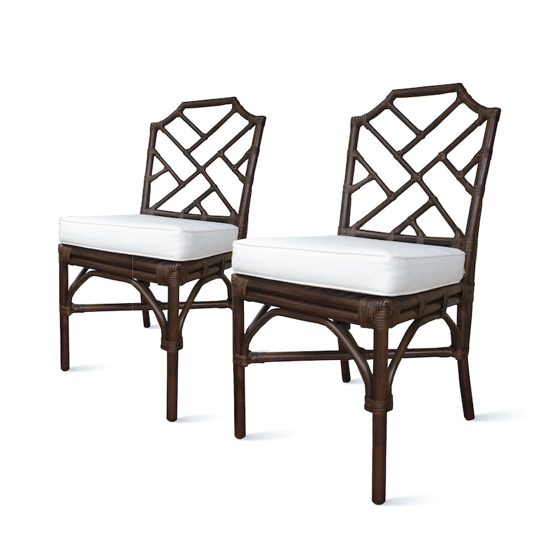 Kara Rattan Dining Side Chair, (Set of 2)