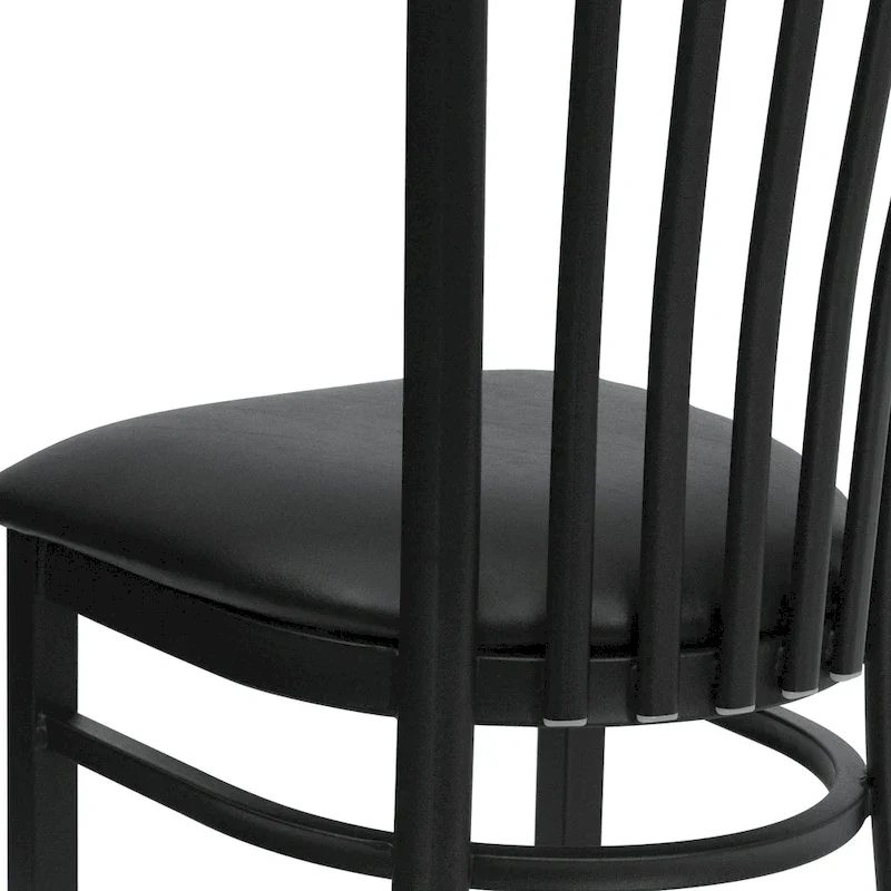 School House Back Metal Restaurant Chair - 17.25 W x 18.75 D x 34.75 H - 17.25 W x 18.75 D x 34.75 H