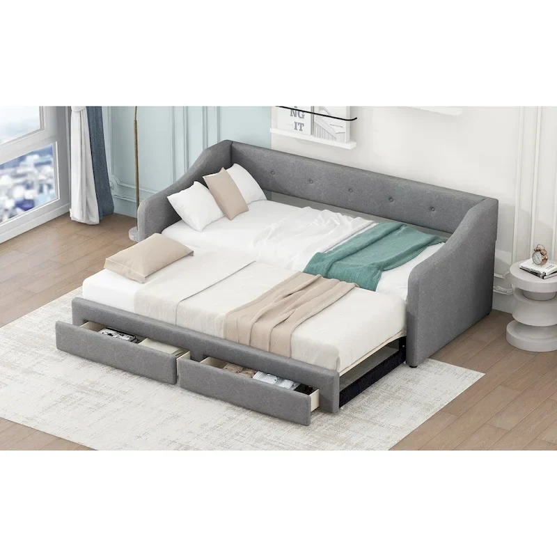 Twin XL to King Daybed with Drawers