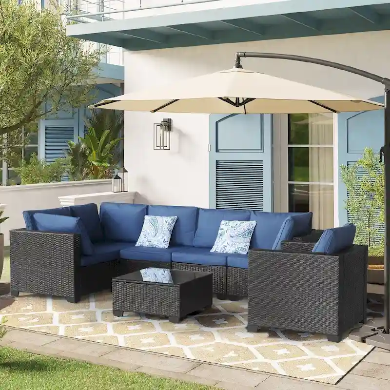 7-Piece Outdoor Set Furniture Patio Sectional Furniture Set