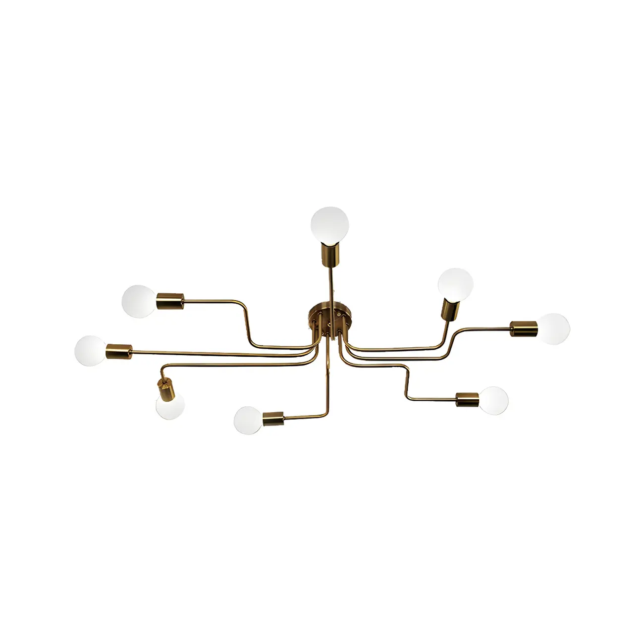 Industrial Branch Metal Semi Flush Ceiling Light